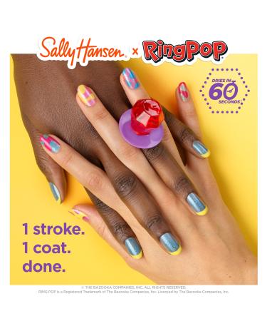 Discover Sally Hansen Insta-Dri x Ring Pop Nail Polish Collection Bling Pop (pink polish with subtle blue shimmer) - Elevate Your Style Instantly! - Buy Online on GoSupps.com