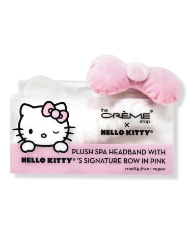 The Crème Shop Hello Kitty Plush Spa Headband with Signature Bow-Pink 1 ct