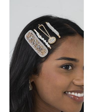 Discover Locks & Mane 'The Piper' Pave Stone Barrette Set - Elevate Your Style Instantly! - Buy Online on GoSupps.com