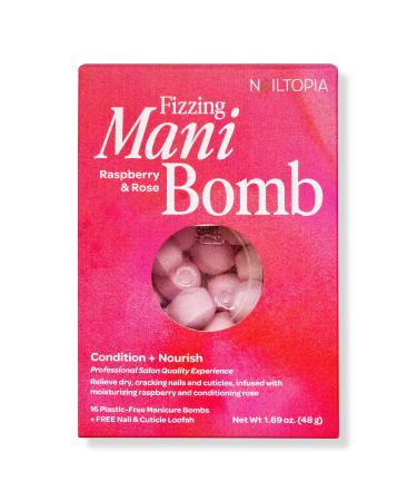 Nailtopia Fizzing Rasberry & Rose Mani Bomb 1.69 oz