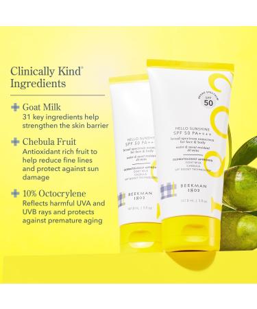 Discover Beekman 1802 Hello Sunshine SPF 50 PA ++++ - Elevate Your Style Instantly! - Buy Online on GoSupps.com