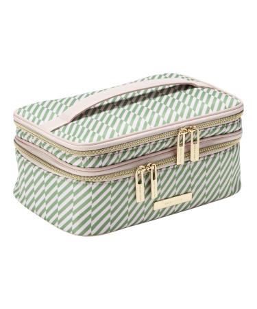 Discover Tartan + Twine Pink & Green Striped Deluxe Train Case - Elevate Your Style Instantly! - Buy Online on GoSupps.com