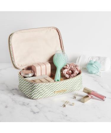 Discover Tartan + Twine Pink & Green Striped Deluxe Train Case - Elevate Your Style Instantly! - Buy Online on GoSupps.com