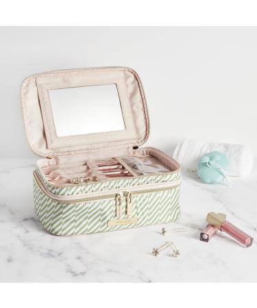 Discover Tartan + Twine Pink & Green Striped Deluxe Train Case - Elevate Your Style Instantly! - Buy Online on GoSupps.com