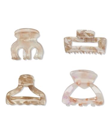 Scünci PRIMP Mix Acrylic Claw Clips - Pink 4 ct