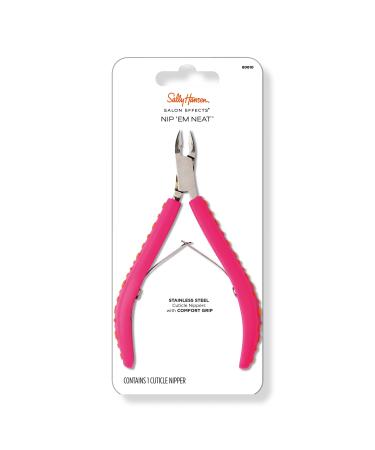 Sally Hansen Salon Effects Nip 'em Neat Cuticle Nippers with Comfort Grip Pink