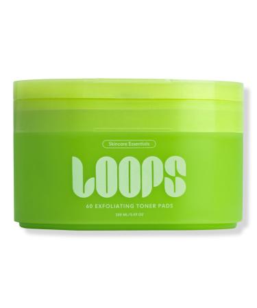 LOOPS Exfoliating Toner Biodegradable Skincare Pads 60 ct