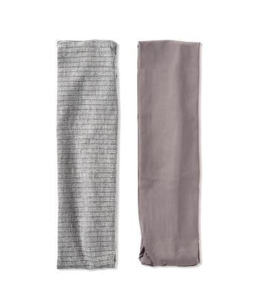 Scünci Prep Back to School Gray and Mauve Headwrap 2 ct