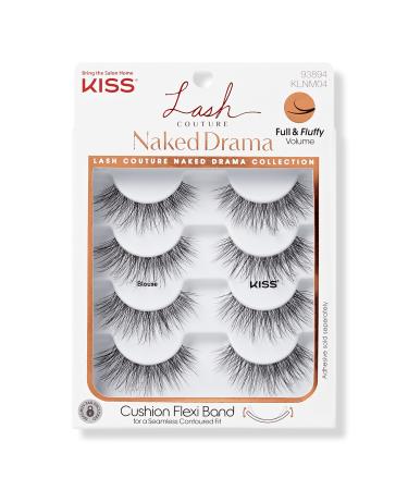 Kiss Lash Couture Naked Drama Fake Eyelashes Multipack, Blouse 4 pair