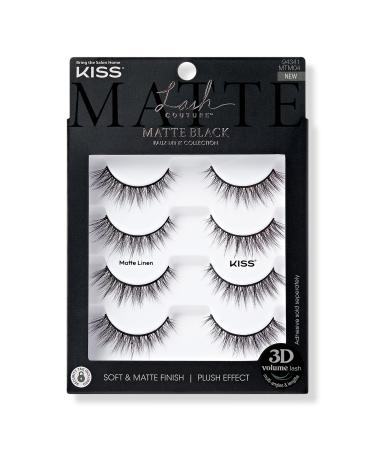 Kiss Lash Couture Matte Black Faux Mink Eyelashes Multipack 4 pair