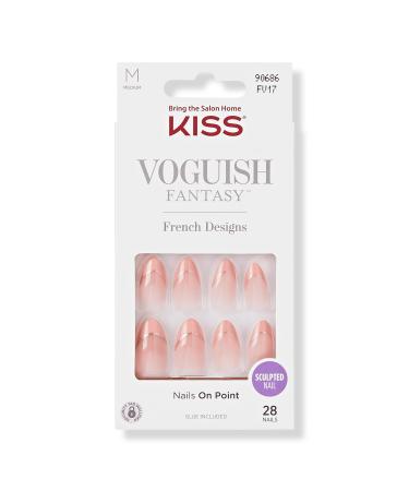 Kiss Voguish Fantasy Sculpted French Nails Ã©clatant 28 ct