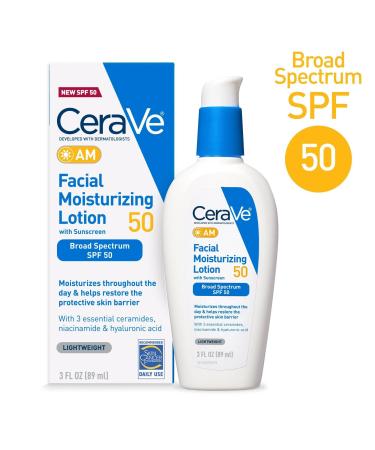 CeraVe AM Lotion Face Moisturizer with SPF 50 for Balanced to Oily Skin 3.0 oz - Discover Premium Quality Shop now! - Buy Online on GoSupps.com