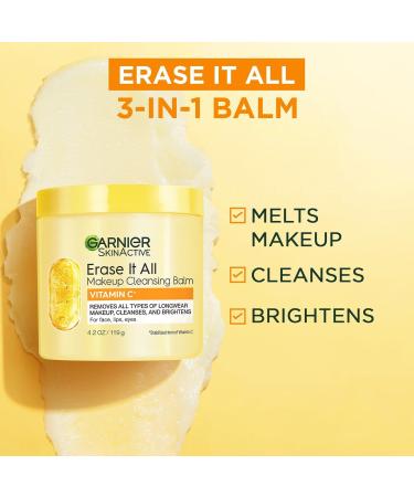 Garnier Erase It All Makeup Cleansing Balm Vitamin C 4.2 oz - Transform Your Style with the Best Innovation Today! - Buy Online on GoSupps.com