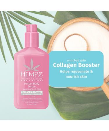 Hempz Sweet Jasmine and Rose Herbal Body Serum with Plant Collagen 8.5 oz - Transform Your Style with the Best Innovation Today! - Buy Online on GoSupps.com