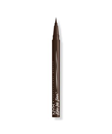 NYX Professional Makeup Epic Ink Vegan Waterproof Liquid Eyeliner Dark Chocolate 0.03 oz