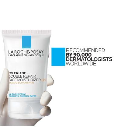 La Roche-Posay Travel Size Toleriane Double Repair Face Moisturizer UV SPF 30 1.35 oz - Transform Your Style with the Best Innovation Today! - Buy Online on GoSupps.com