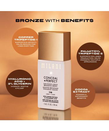 Discover Milani Conceal + Perfect Sun Kissed Liquid Bronzing Drops Light 1.0 oz - Elevate Your Style Instantly! - Buy Online on GoSupps.com