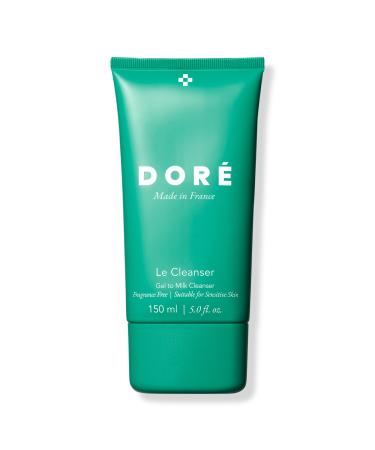 Doré Le Cleanser Gel To Milk Fragrance-Free Daily Facial Cleanser for Sensitive Skin 5.0 oz