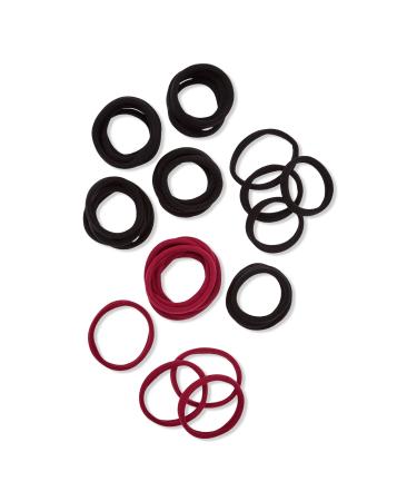 Wet Brush Nylon Hair Elastics Berry & Black 50 ct