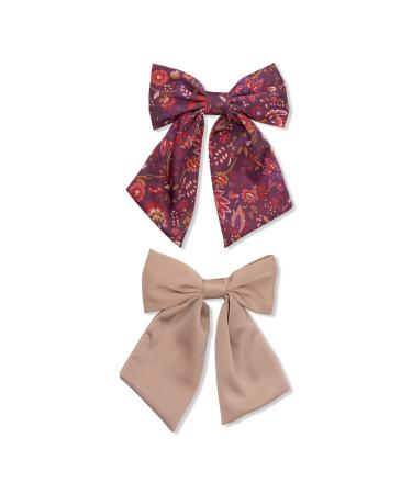 Wet Brush Satin Bow Clips 2 ct
