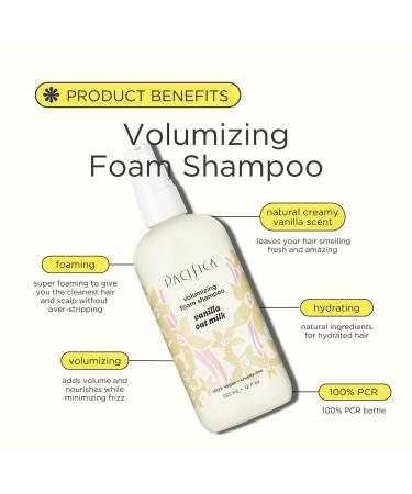 Pacifica Vanilla Oat Milk Volumizing Foam Shampoo 12.0 oz - Transform Your Style with the Best Innovation Today! - Buy Online on GoSupps.com