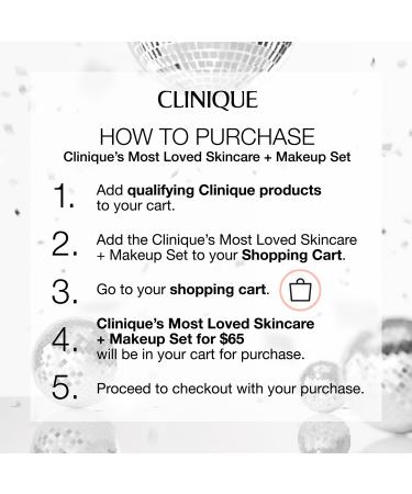 Clinique Clinique's Most Loved Skincare + Makeup Set for $65 with any Clinique purchase - Transform Your Style with the Best Innovation Today! - Buy Online on GoSupps.com