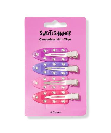 Sweet & Shimmer Creaseless Hair Clips 4 ct