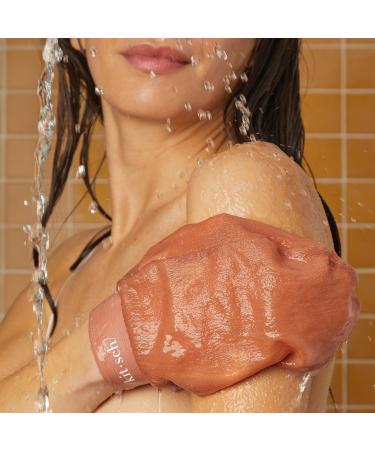 Kitsch Exfoliating Glove 2pc Set Black & Terracotta - Discover Premium Quality Shop now! - Buy Online on GoSupps.com