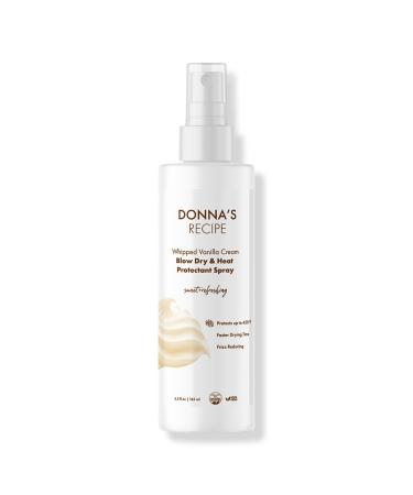 DONNA'S RECIPE Whipped Vanilla Cream Blow Dry & Heat Protectant Spray 5.5 oz