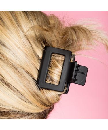 GIMME beauty Fine Hair Square Extra Grip Claw Clip Black/Tan - Transform Your Style with the Best Innovation Today! - Buy Online on GoSupps.com