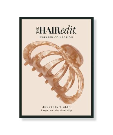 The Hair Edit Jellyfish Claw Clip - Latte Marble