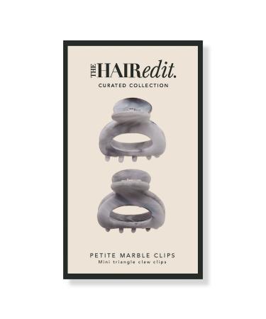 The Hair Edit Petite Marble Mini Claw Clips