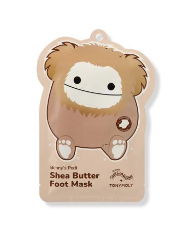 TONYMOLY Squishmallows Benny's Pedi Hydrating Shea Butter Foot Mask 0.71 oz