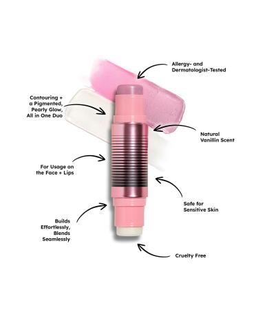 DIBS Beauty GlowTour Duo pH Blush + Contour Stick Aura (ph blush / dewy highlighter) - Transform Your Style with the Best Innovation Today! - Buy Online on GoSupps.com