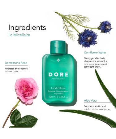 Discover DorÃ© Travel Size La Micellaire Botanical Micellar Cleansing Water 3.4 oz - Elevate Your Style Instantly! - Buy Online on GoSupps.com