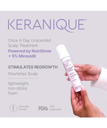 Discover Keranique Hair Regrowth 5% Minoxidil Foam for Women 60-Day Supply 2.11 oz - Elevate Your Style Instantly! - Buy Online on GoSupps.com