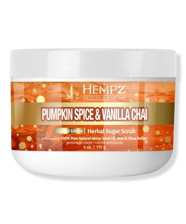 Hempz Limited Edition Pumpkin Spice & Vanilla Chai Herbal Body Scrub 4 oz
