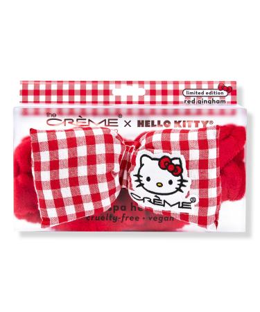 The Crème Shop Hello Kitty Spa Plush Headband - Red Gingham 1 ct