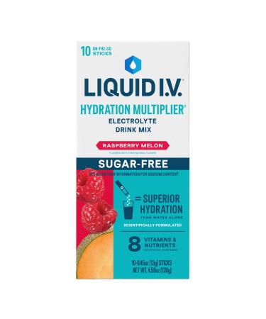 LIQUID I.V. Hydration Multiplier Electrolyte Drink Mix Sugar Free Raspberry Melon 10 ct - Discover Premium Quality Shop now! - Buy Online on GoSupps.com
