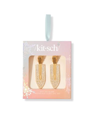 Kitsch Gift Of Glam Creaseless Rhinestone Clips 2 Piece Set 2 ct
