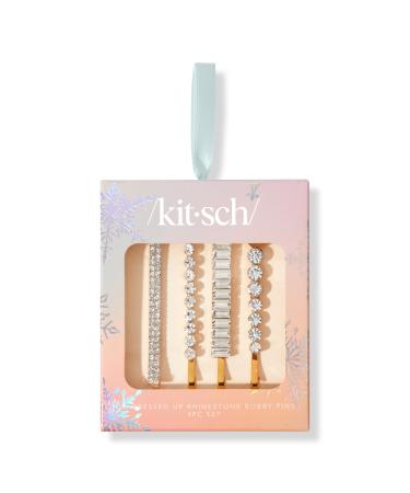 Kitsch All Dressed Up Rhinestone Bobby Pins 4 Piece Set 4 ct