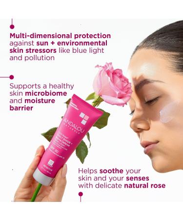 Andalou Naturals 1000 Roses Sensitive Daily Shade + Biome Defense Facial Lotion SPF 30 2.7 oz - Transform Your Style with the Best Innovation Today! - Buy Online on GoSupps.com