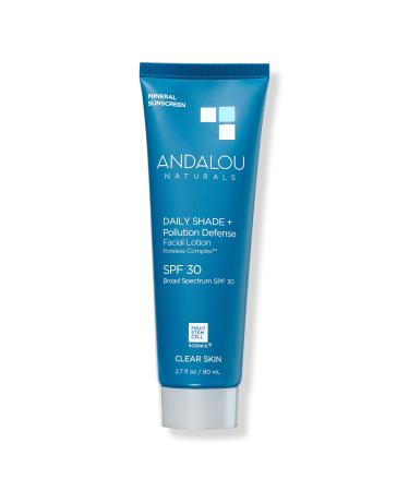 Andalou Naturals Clear Skin Daily Shade Pollution Defense Mineral Sunscreen SPF 30 2.7 oz