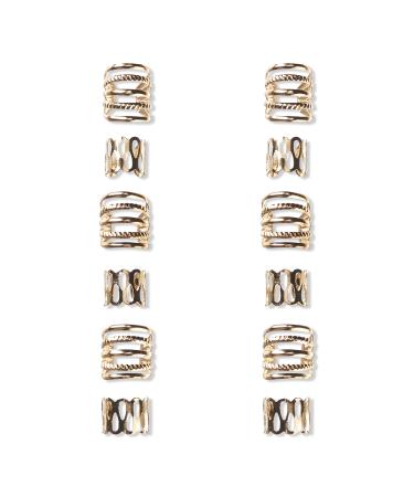 Scünci Primp Metal Braid Cuffs 12 ct
