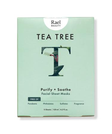 Rael Tea Tree Facial Sheet Mask 5 ct