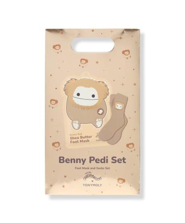 TONYMOLY Squishmallows Benny Pedi 2 Piece Foot Mask and Cozy Sock Set