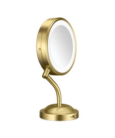 Discover Conair 1X & 5X Maginification LED Brass Mirror - Elevate Your Style Instantly! - Buy Online on GoSupps.com