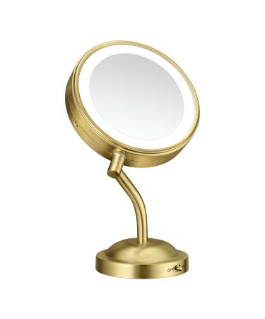 Discover Conair 1X & 5X Maginification LED Brass Mirror - Elevate Your Style Instantly! - Buy Online on GoSupps.com