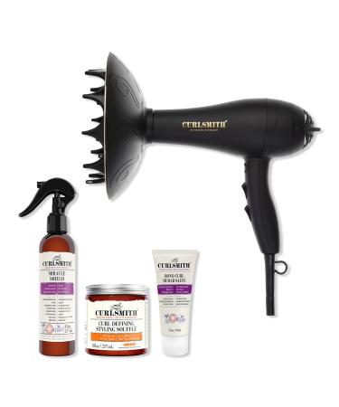 Curlsmith Defrizzion Dryer & XXL Diffuser and Haircare Bundle