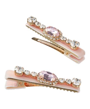 Discover ScÃ¼nci Wicked Pink Velvet-Wrapped Salon Clips With Stones 2 ct - Elevate Your Style Instantly! - Buy Online on GoSupps.com